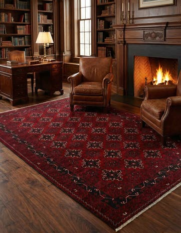 6' 4 x 9' 8 Hand Knotted Khal Mohammadi Wool Rug