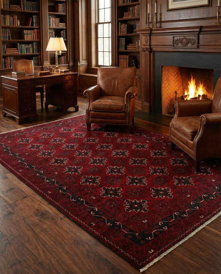 6' 4 x 9' 8 Hand Knotted Khal Mohammadi Wool Rug