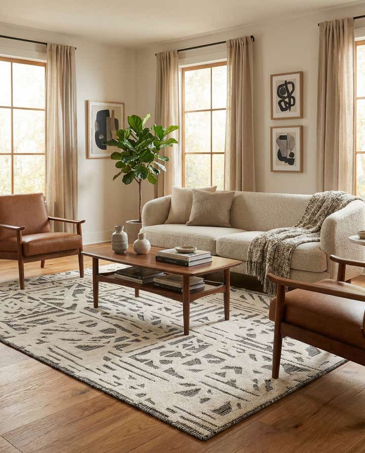 5' x 8' Hand Woven Prismatic Rug