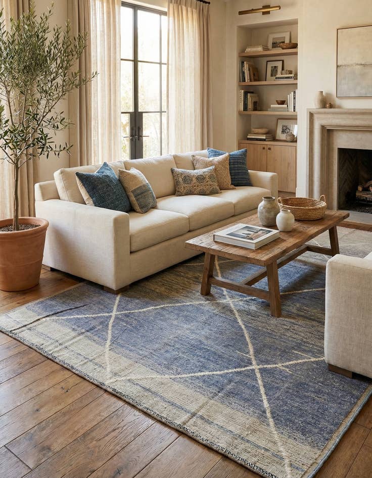 Detail image of 8' 2 x 10' 4  Hand Knotted Moroccan Wool Rug