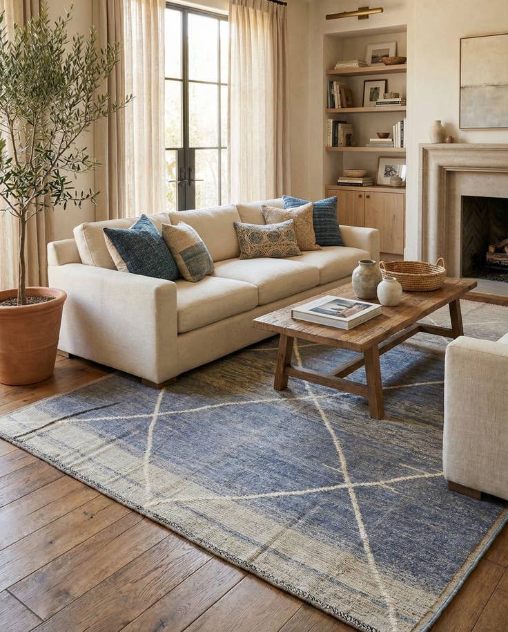 Detail image of 8' 2 x 10' 4 Hand Knotted Moroccan Wool Rug