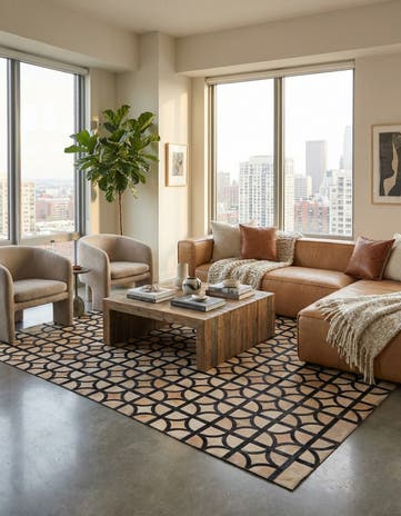 5' x 7' 9 Cowhide Rug