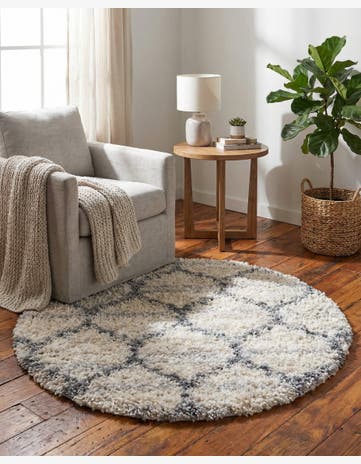 5' x 5' Lagom Shag Round Rug