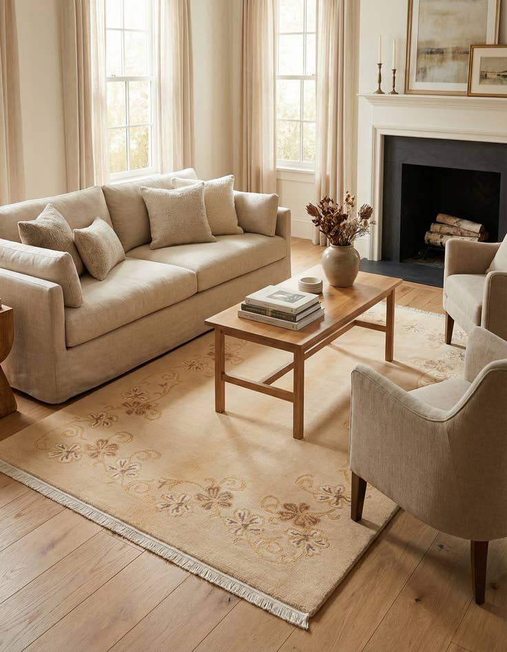 Detail image of 3' 11 x 5' 10  Hand Knotted Darya Wool Rug