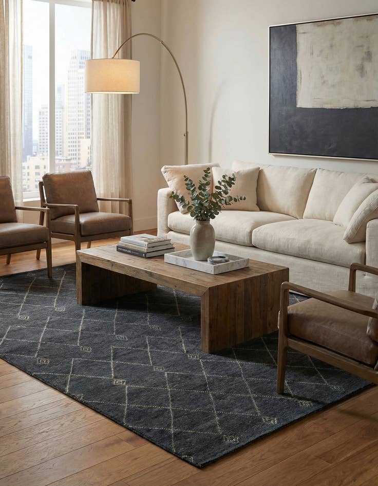 Detail image of 8' 1 x 10'  Hand Knotted Darya Wool Rug