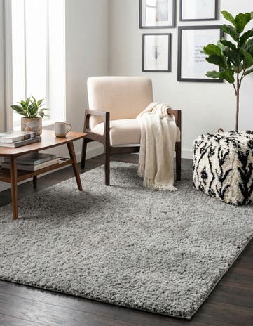 8' x 10' Solid Shag Rug