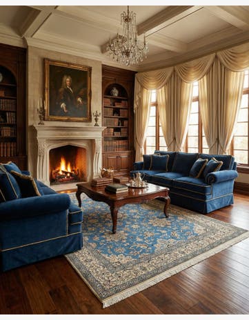 6' 8 x 9' 8 Hand Knotted Nain Rug