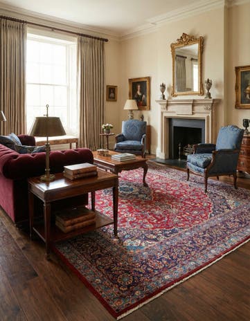 9' 6 x 12' 6 Hand Knotted Mashad Persian Wool Rug