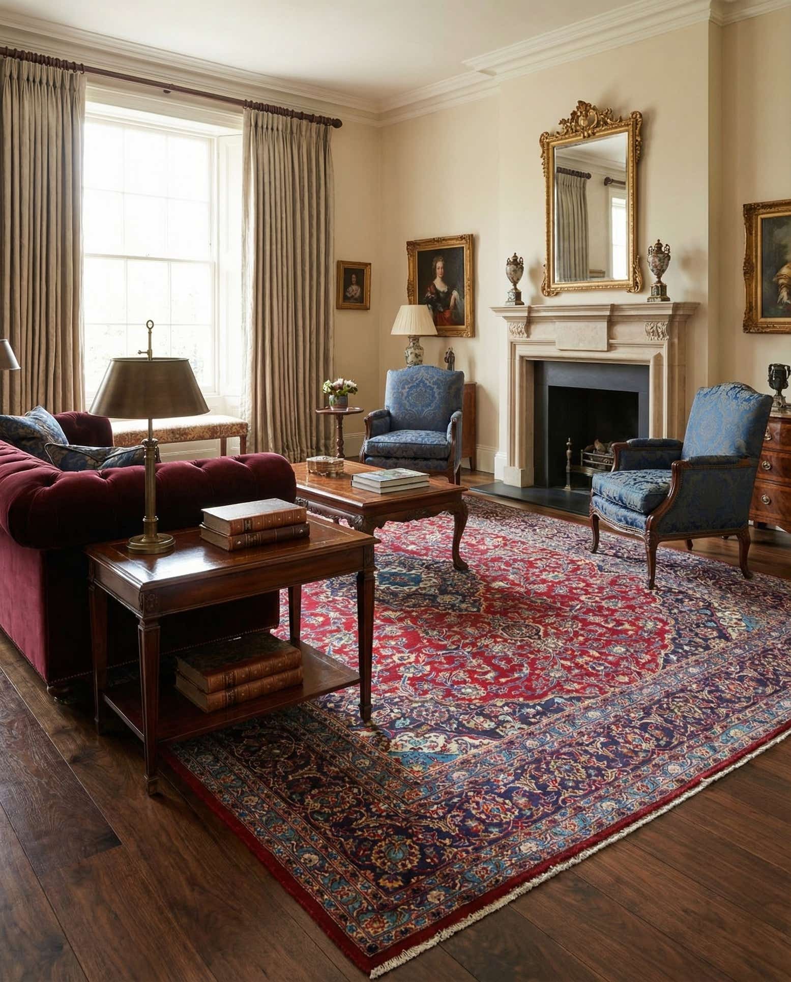 9' 6 x 12' 6 Hand Knotted Mashad Persian Wool Rug
