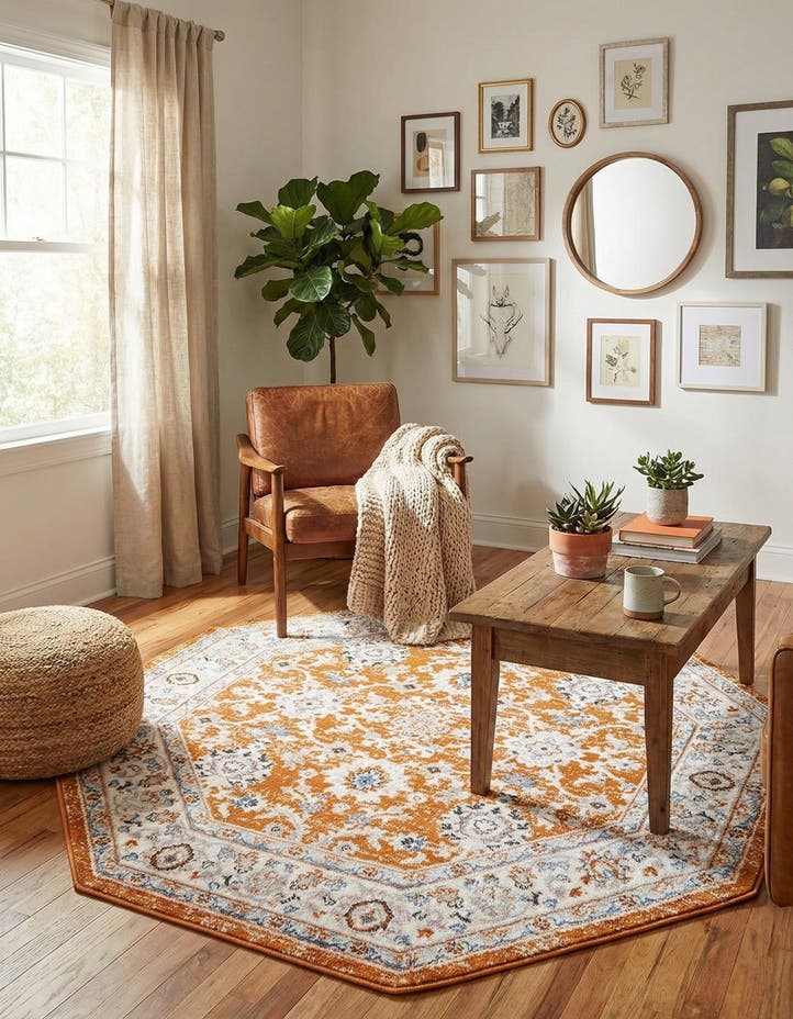 5' 3 x 5' 3 Charlotte Octagon Rug
