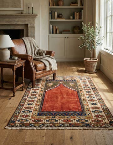 3' 6 x 5' 2 Hand Knotted Kars Wool Rug