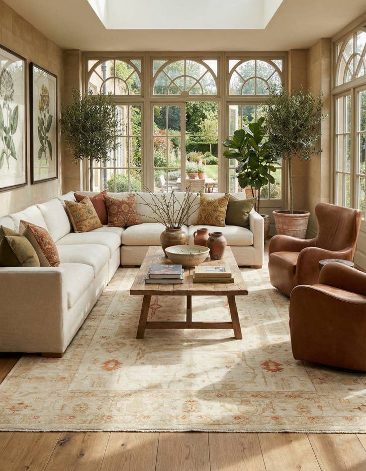 Detail image of 9' 10 x 17' 3  Hand Knotted Peshawar Ziegler Oriental Rug