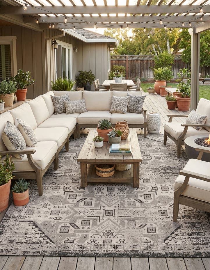 10' x 14' Easy-Clean Aztec Indoor / Outdoor ...