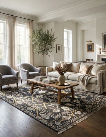 9' 2 x 12' Hand Knotted Oushak Wool Rug
