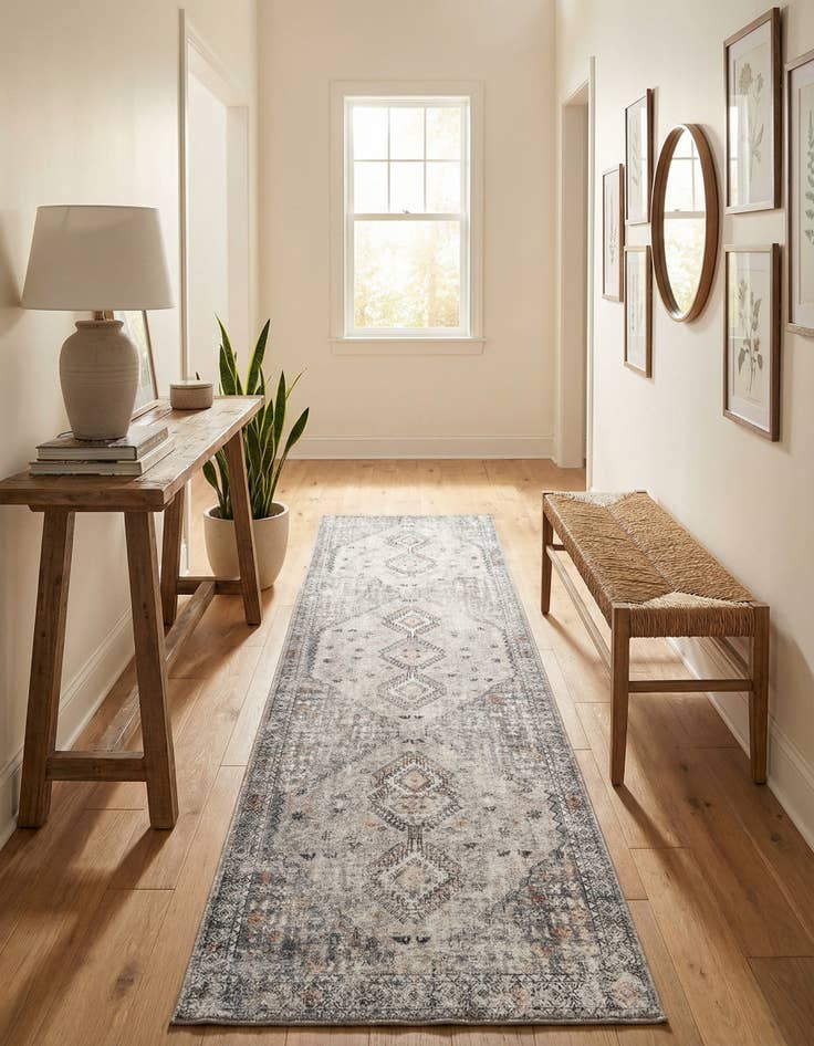 Detail image of 2' x 8' Washable Yara Runner Rug