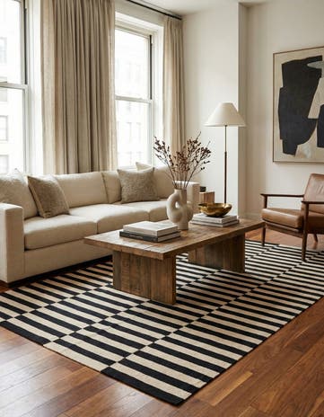 6' 3 x 9' 10 Hand Woven Kilim Modern Wool Rug
