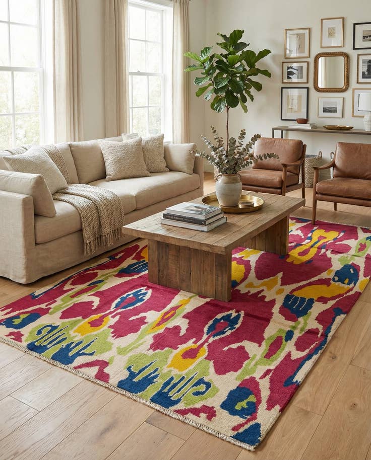 Detail image of 5' 2 x 8' 8 Hand Knotted Darya Wool Rug