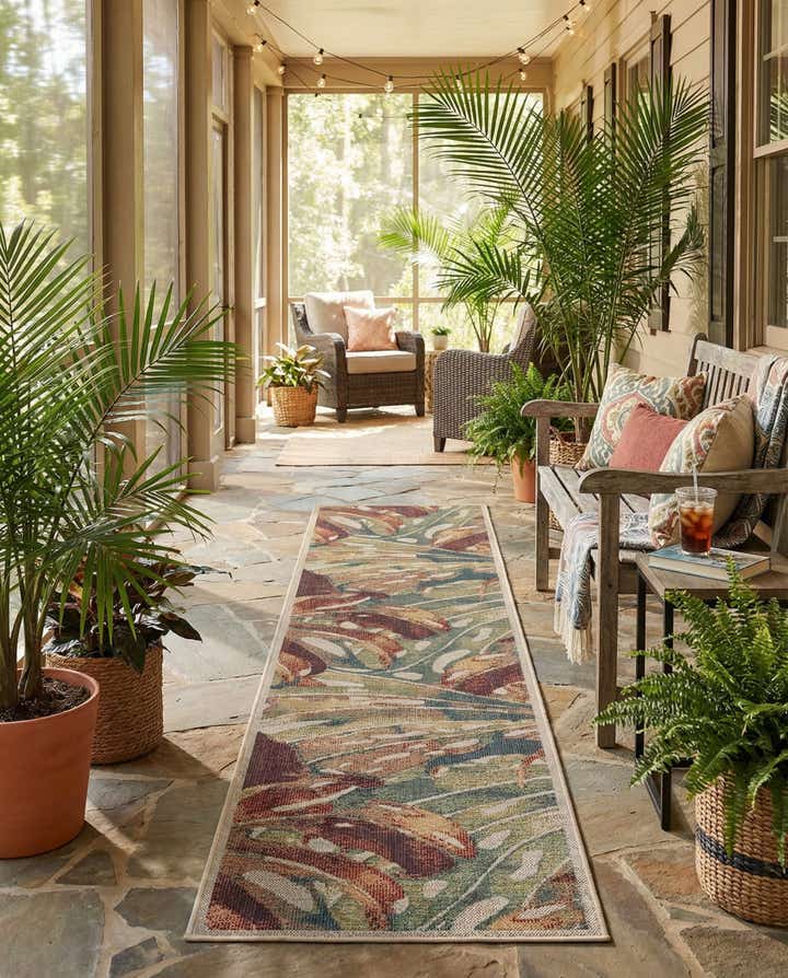 2' 7 x 13' Easy-Clean Baja Indoor / Outdoor Runner Rug