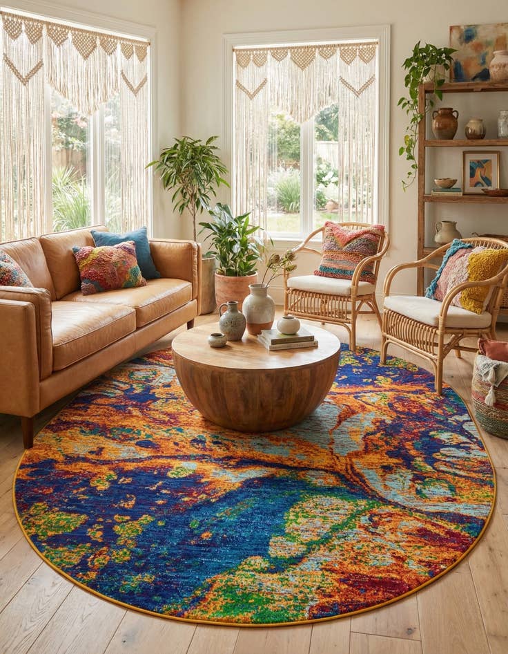 Detail image of  7' 10 x 10' Calypso Oval Rug