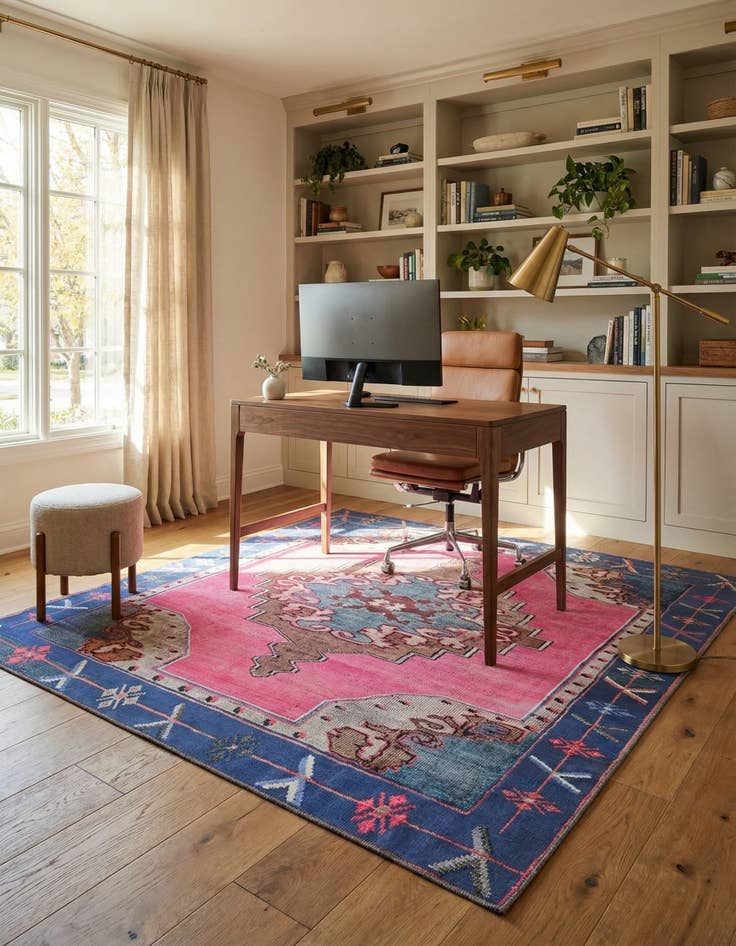 Detail image of 7' 10 x 7' 10 Washable Timeless Square Rug
