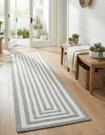 2' 7 x 10' Easy-Clean Eco Verse Washable Indoor / Outdoor Runner Rug