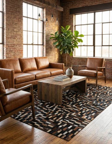 5' x 7' 10 Cowhide - Patchwork Rug