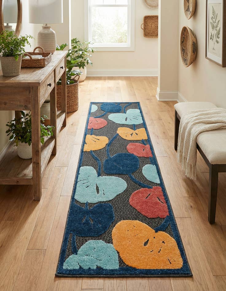 Detail image of 2' x 8'  Washable Belize Indoor / Outdoor Runner Rug