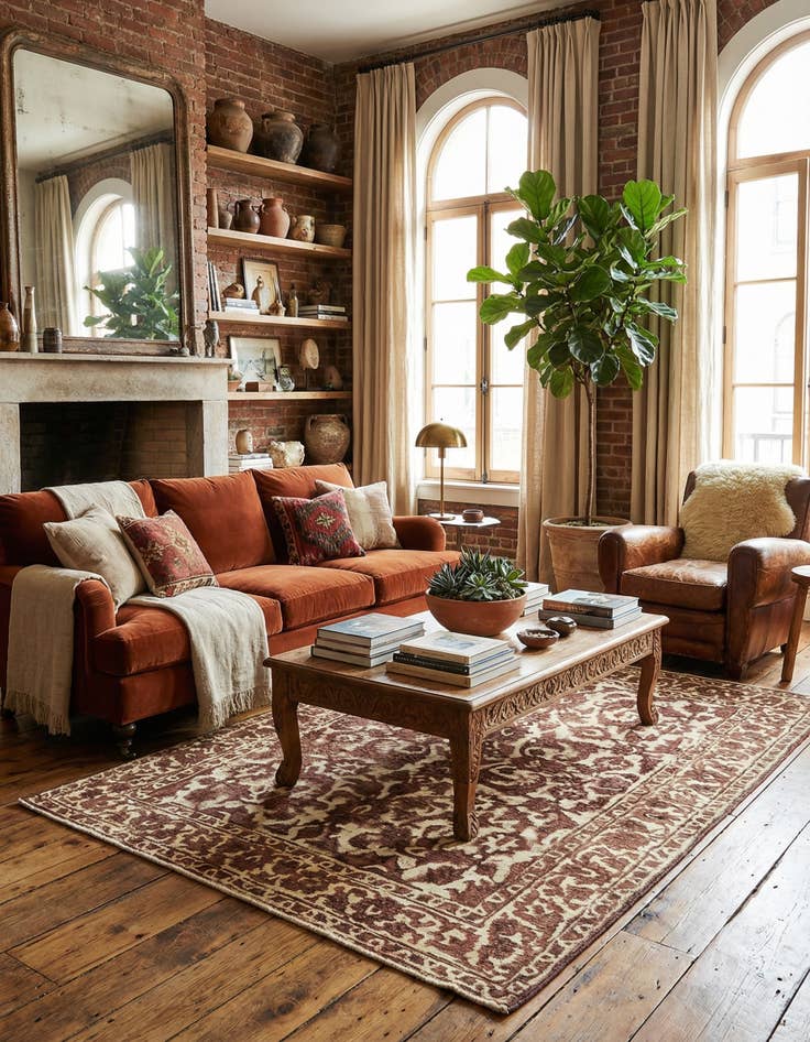 Detail image of 4' 8 x 6' 3 Hand Knotted Ultra Vintage Persian Wool Rug