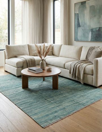 5' 5 x 8' Hand Woven Kilim Modern Wool Rug