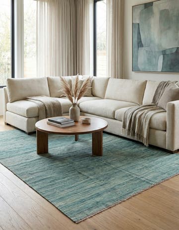 5' 5 x 8' Hand Woven Kilim Modern Wool Rug