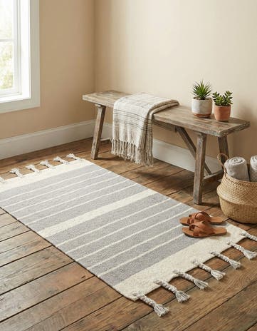 2' x 3' 1 Hand Woven Chindi Cotton Rug