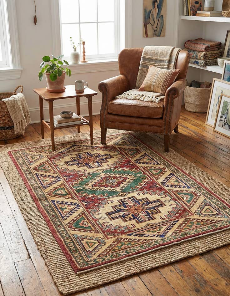 Detail image of 3' x 4' 10  Hand Knotted Kazak Rug