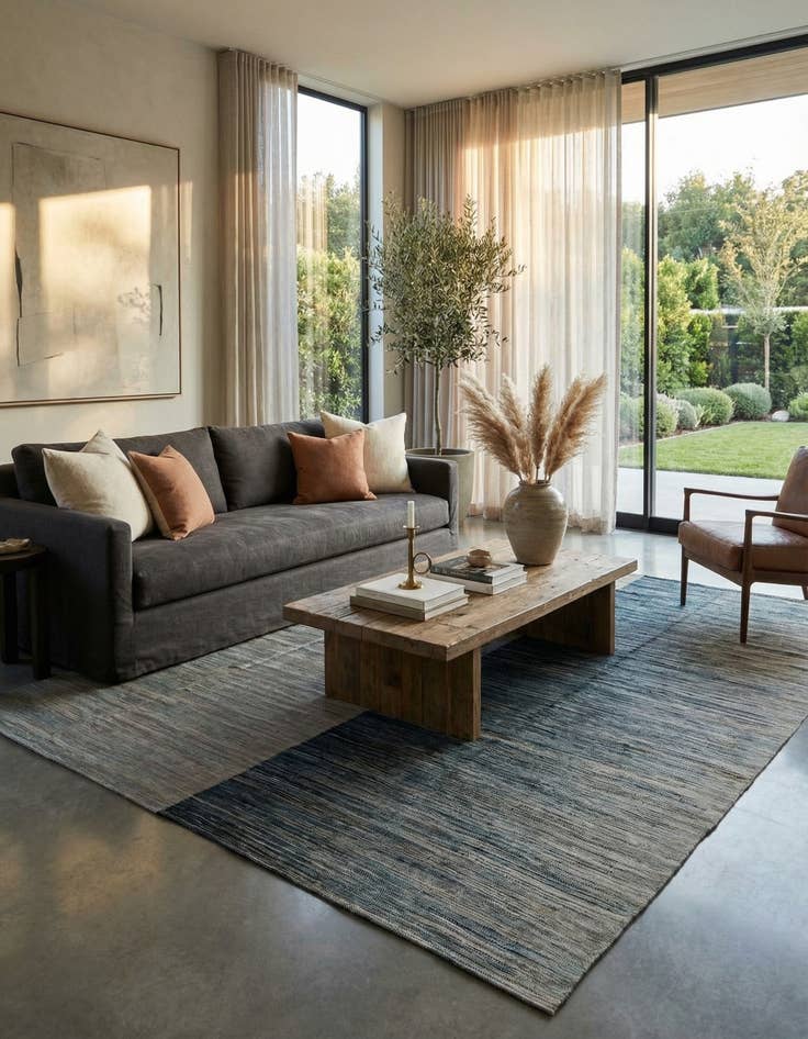 Detail image of 7' 10 x 9' 6  Hand Woven Kilim Modern Wool Rug