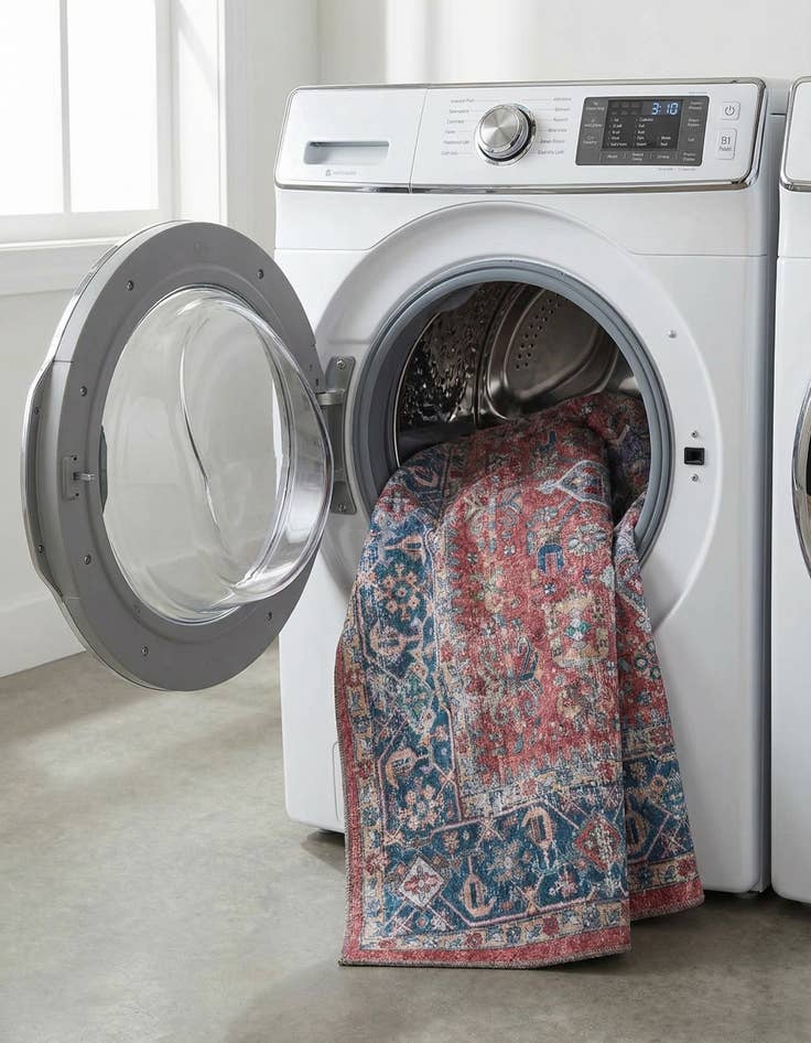 Detail image of 5' x 5'  Washable Yara Square Rug