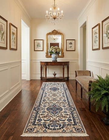 1' 8 x 7' 3 Hand Knotted Nain Rug