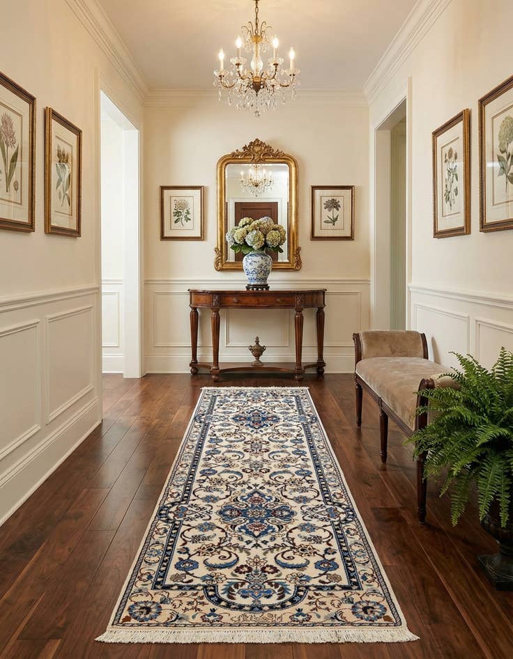 Detail image of 1' 8 x 7' 3  Hand Knotted Nain Rug