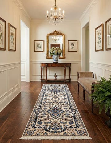1' 8 x 7' 3 Hand Knotted Nain Rug