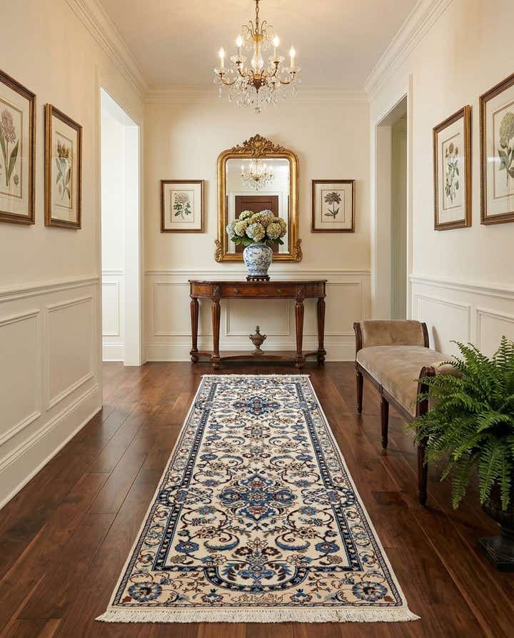 1' 8 x 7' 3 Hand Knotted Nain Rug