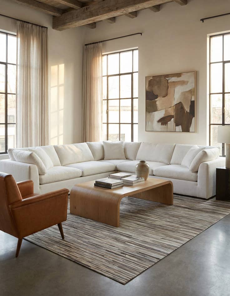 Detail image of  8' 1 x 10' 2 Cowhide - Patchwork Rug