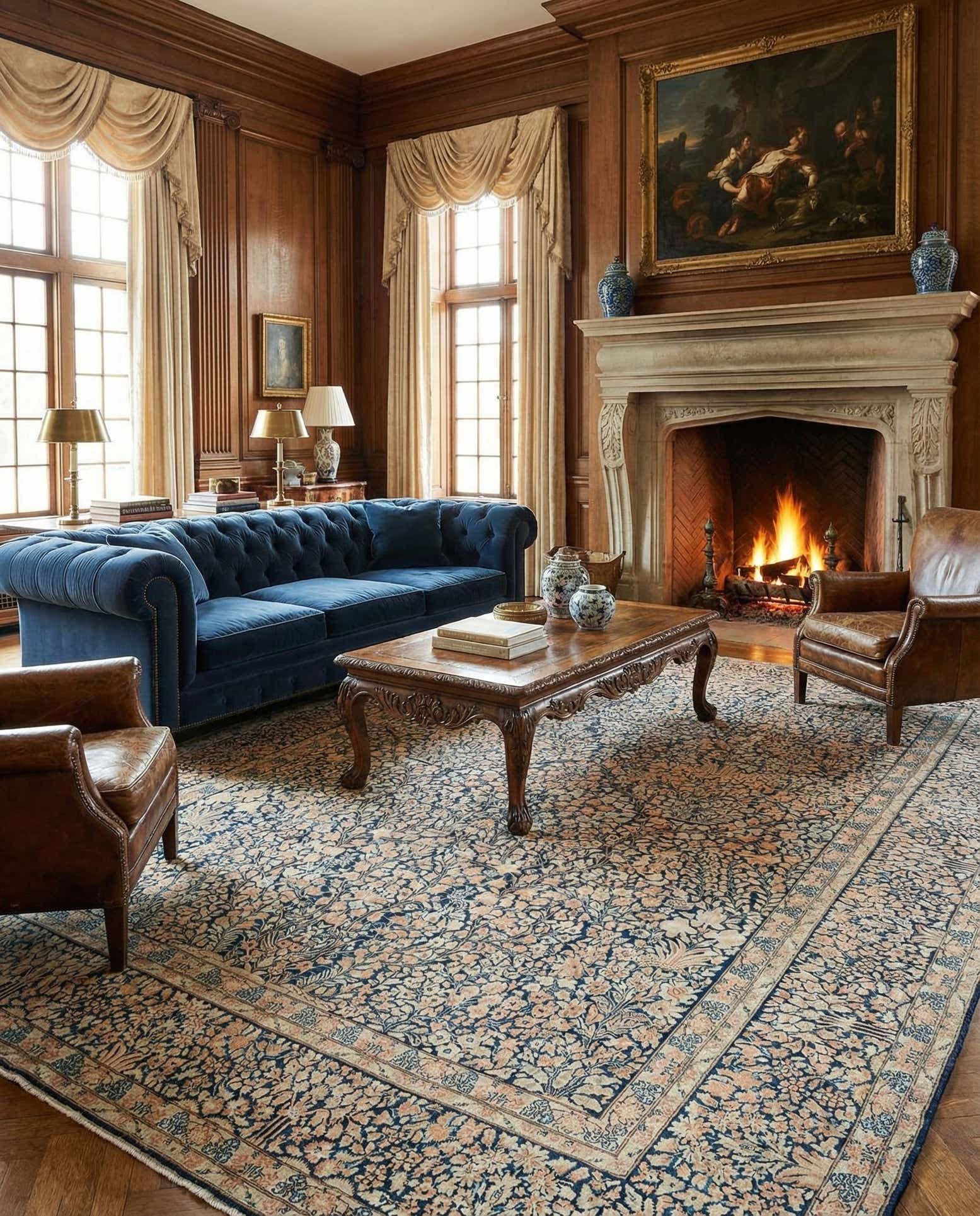 9' 9 x 13' 4 Vintage Royal Rug