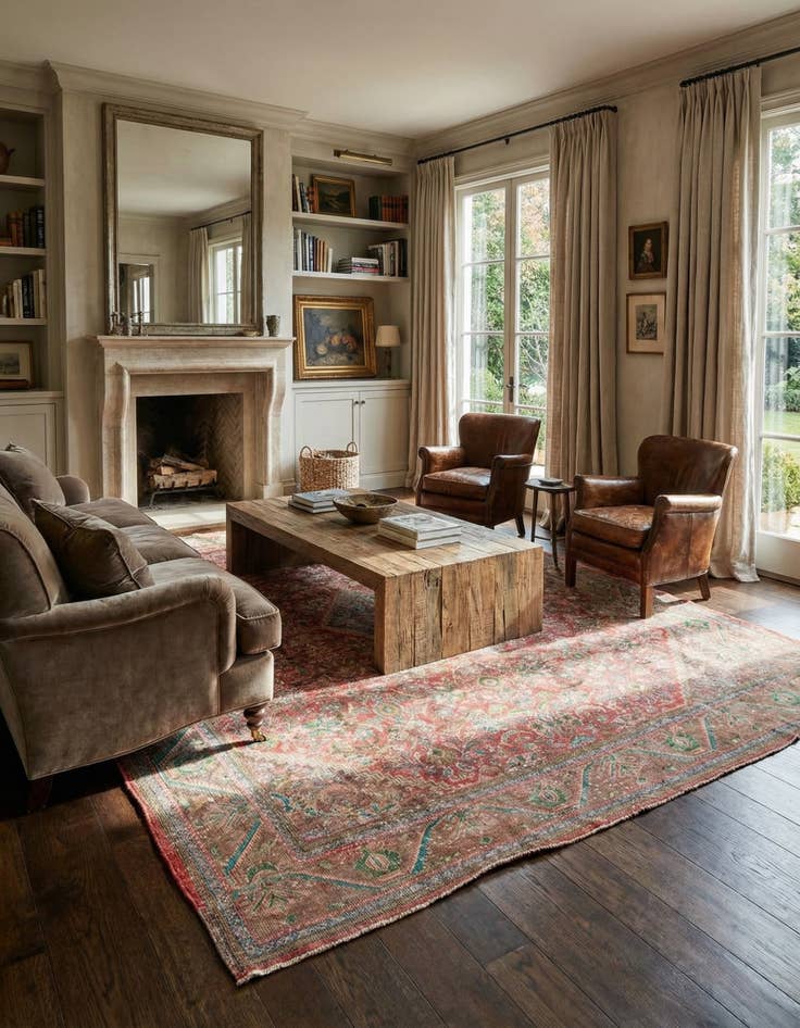 Detail image of 9' 10 x 12' 8  Hand Knotted Ultra Vintage Persian Wool Rug