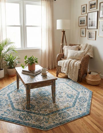 Light Gray Lola Octagon Rug