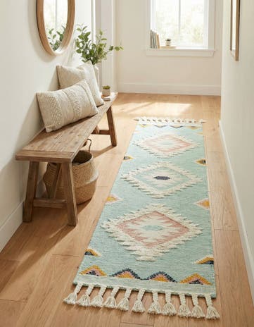 2' 2 x 8' 2 Hand Woven Arizona Wool Runner Rug
