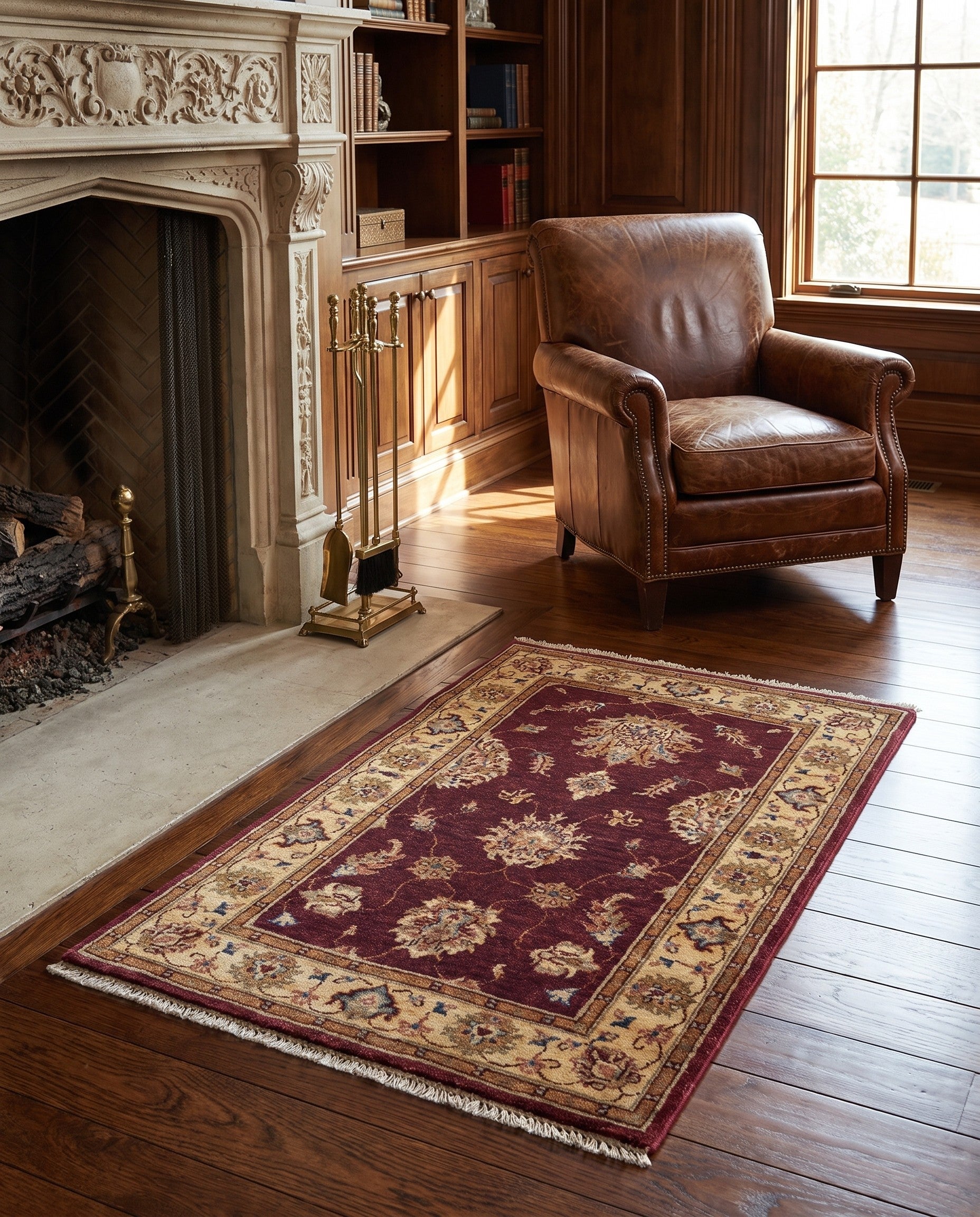 2' 8 x 4' 2 Hand Knotted Ziegler Rug