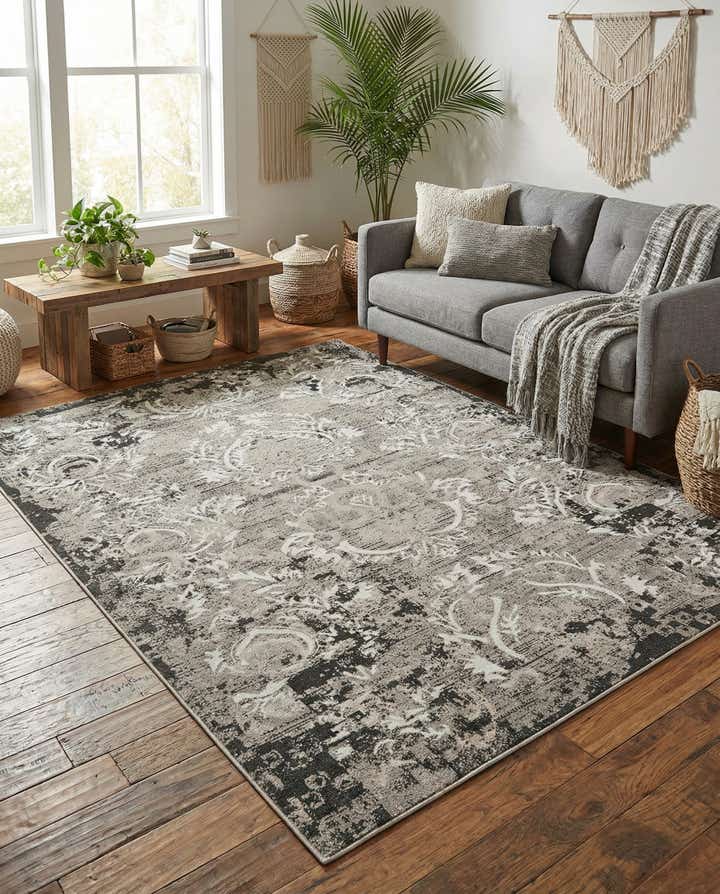 7' x 10' Easy-Clean Botanical Indoor / Outdoor Rug