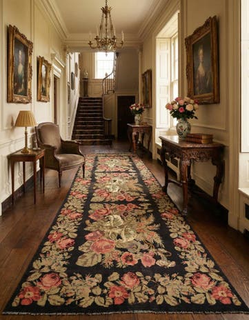 6' 2 x 13' 7 Hand Knotted Karabakh Wool Rug