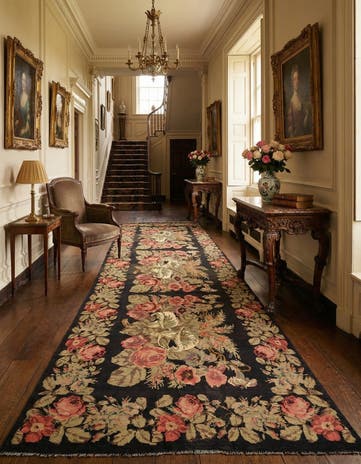 6' 2 x 13' 7 Hand Knotted Karabakh Wool Rug