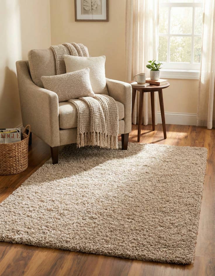 Detail image of  3' x 5' 3 Solid Shag Rug