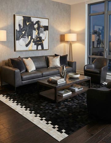 5' 3 x 8' 1 Cowhide Stocks Rug