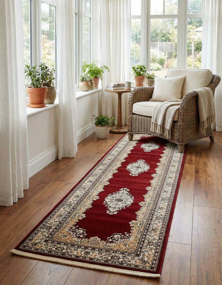 Detail image of 3' x 13' Nain Design Runner Rug